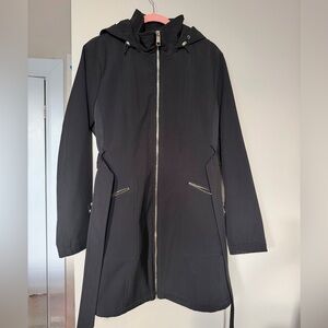 Guess Black Parka Jacket with Hood
